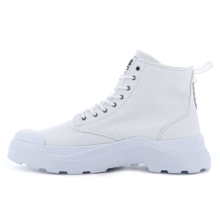 Bottes Palladium Pallakix Hi Tela Femme Blanche | FR FGX791A